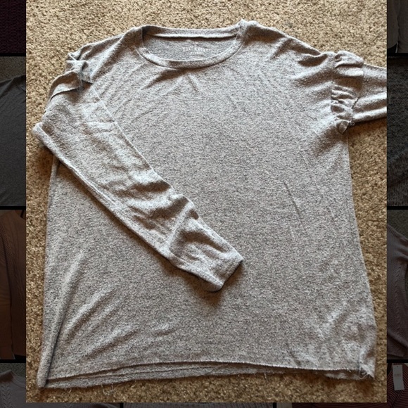 American Eagle Outfitters gray long sleeve top - Picture 3 of 4